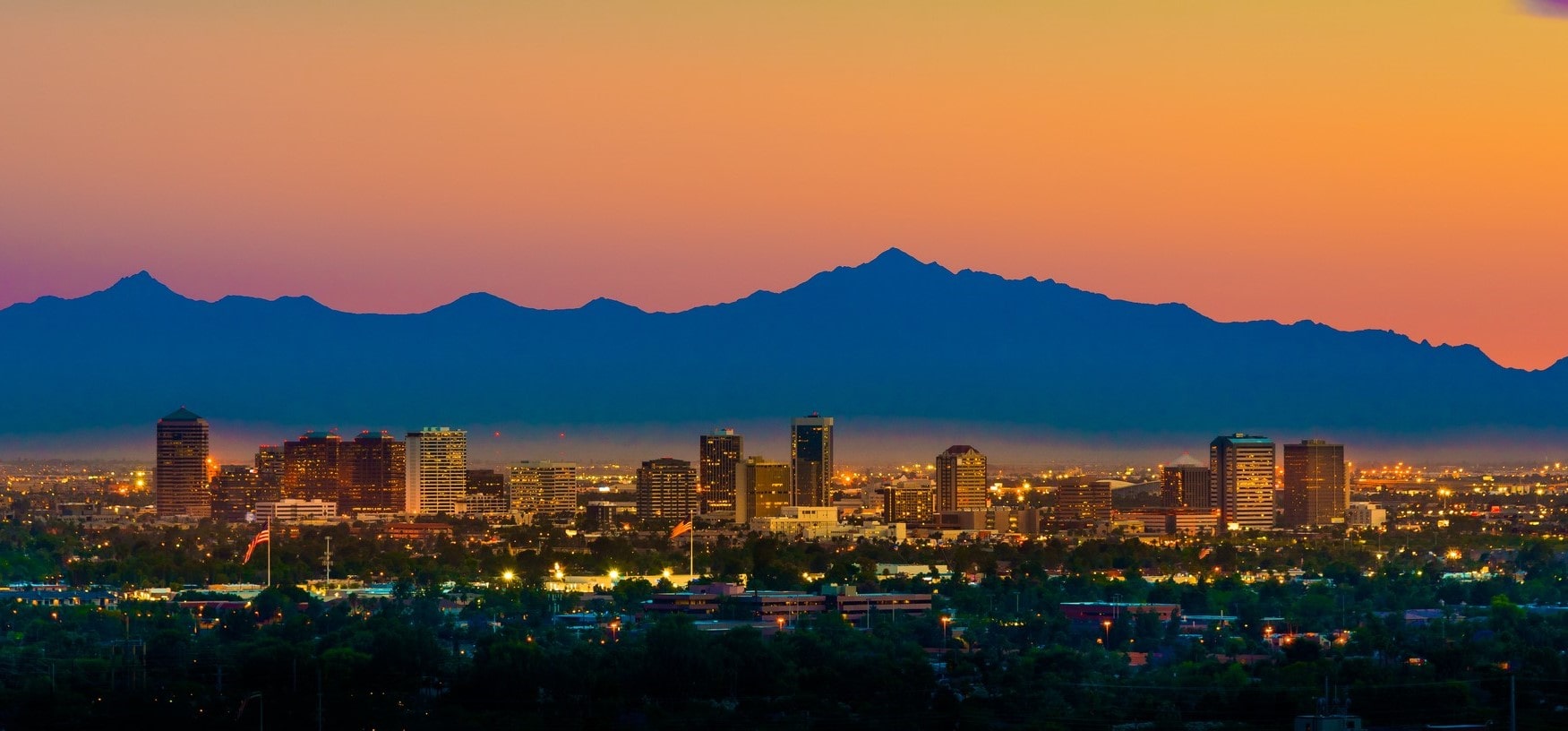 pink sunset over scottsdale arizonaizona pink sunset over scottsdale arizonaizona